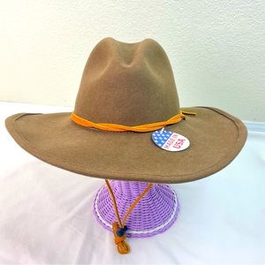 Stetson Makinnon crushable brown wool cowboy hat.  Unisex Sz small NWT